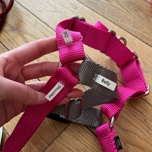 Pink and Gray Dog No Pull Harness